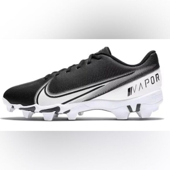 Nike Black and White vapor Athletic Cleats only worn outside once